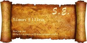Simon Ellina névjegykártya